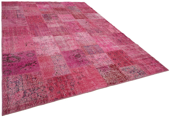 8x11 Pink Patchwork Rug- 43225