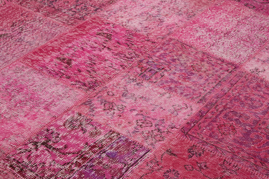 8x11 Pink Patchwork Rug- 43225