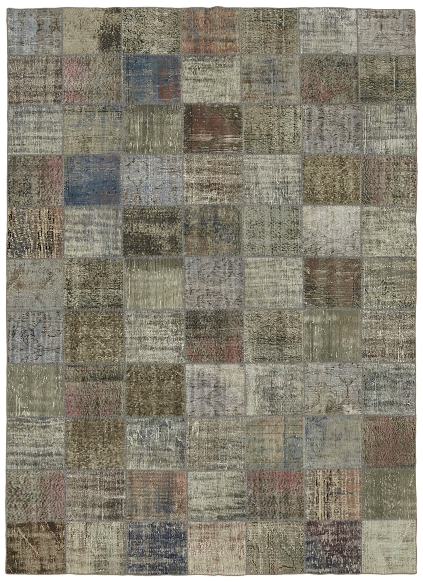 8x11 Grey Patchwork Rug- 43229