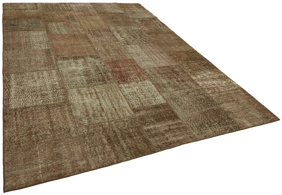 8x11 Brown Patchwork Rug- 43230