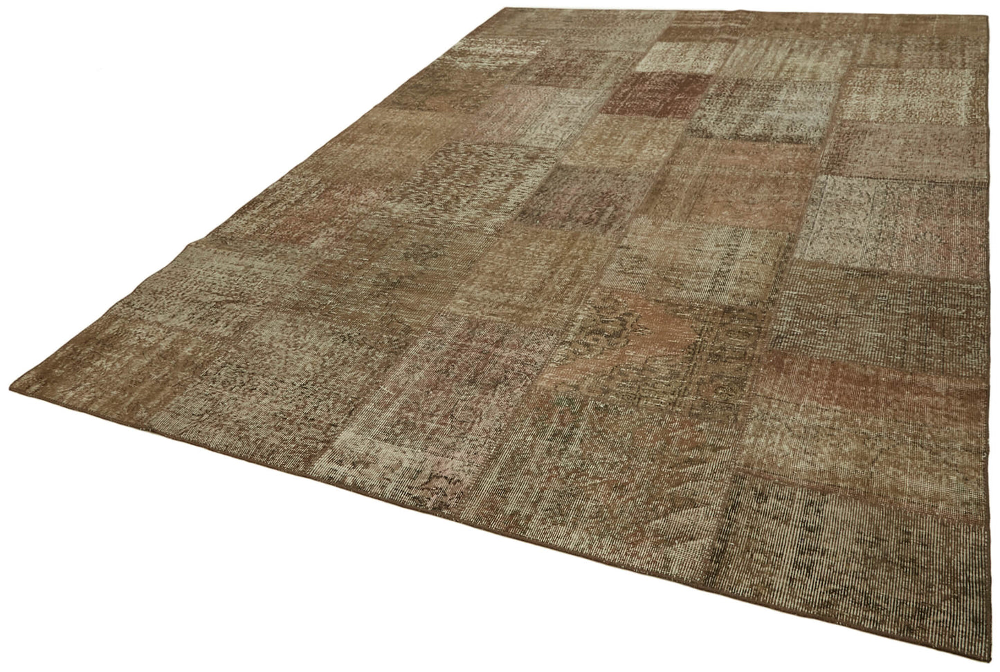8x11 Brown Patchwork Rug- 43230