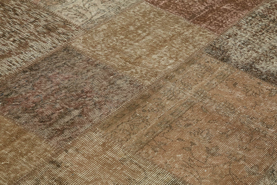 8x11 Brown Patchwork Rug- 43230