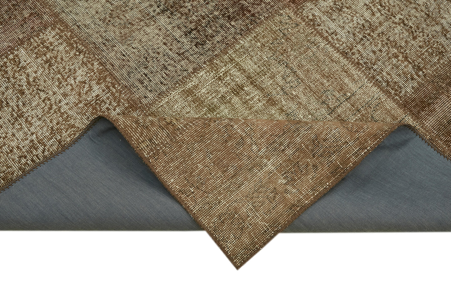 8x11 Brown Patchwork Rug- 43230