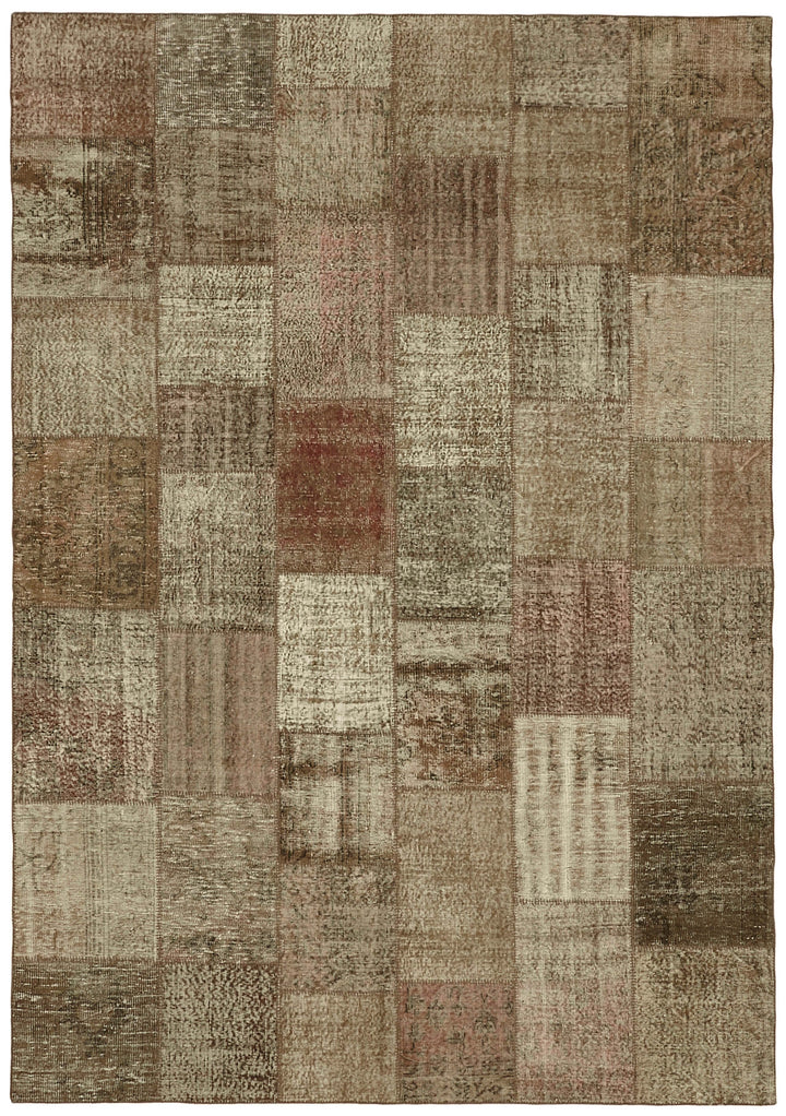 8x11 Brown Patchwork Rug- 43231