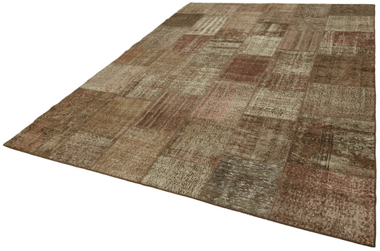8x11 Brown Patchwork Rug- 43231