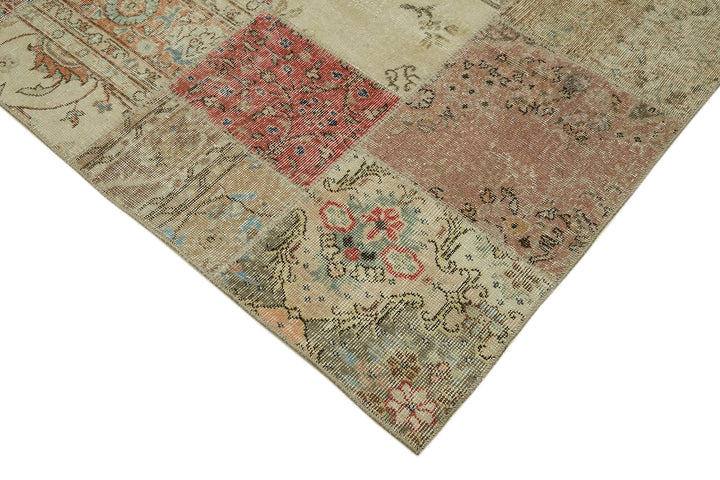 8x11 Beige Patchwork Rug- 43232