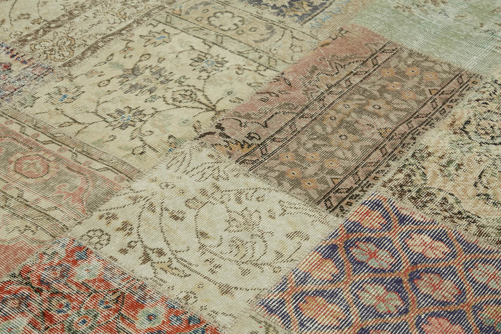8x11 Beige Patchwork Rug- 43232