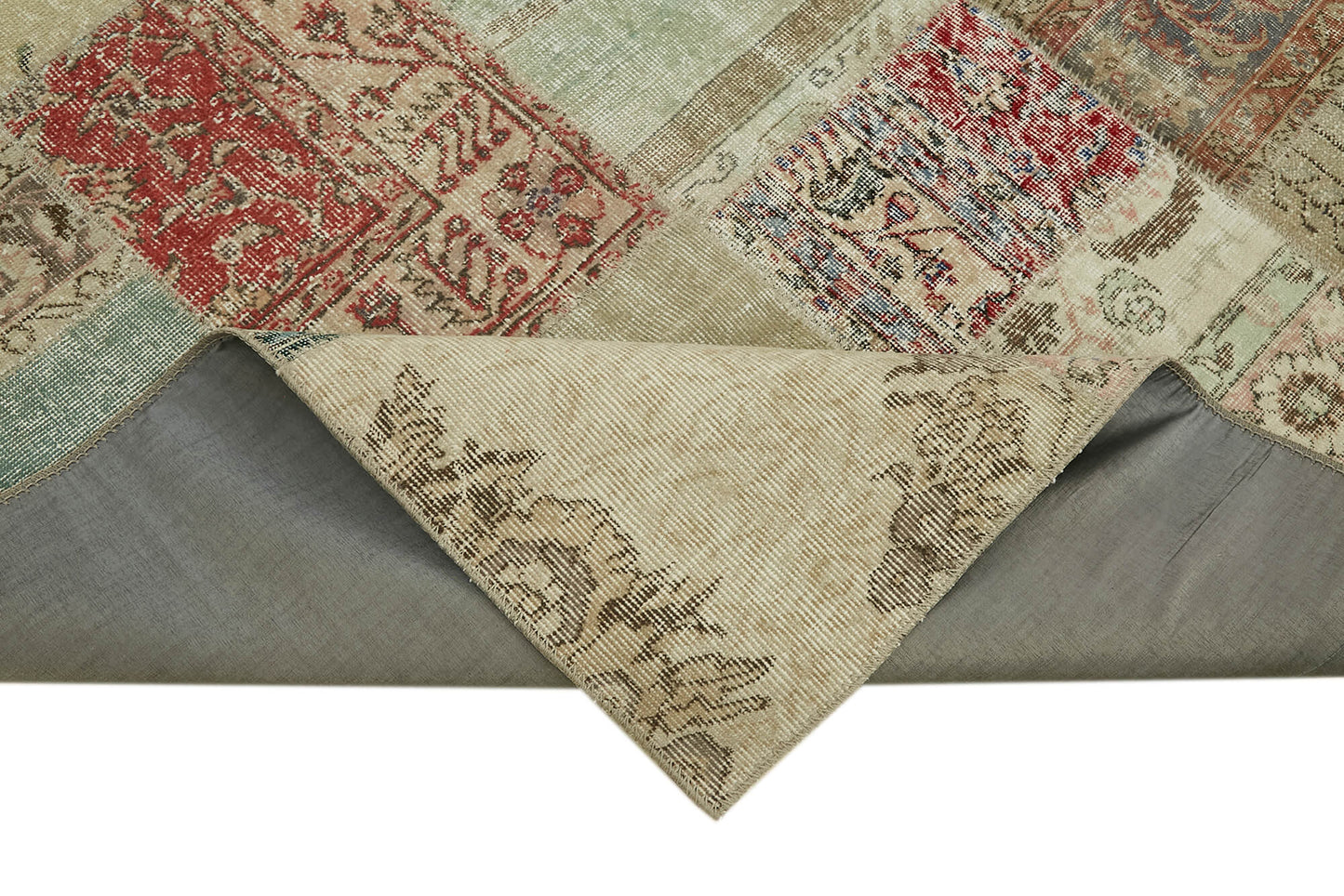 8x11 Beige Patchwork Rug- 43232