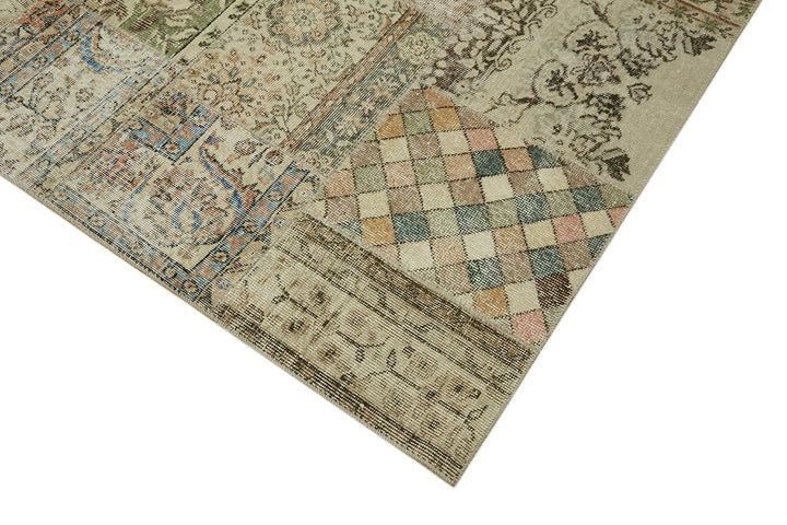8x11 Beige Patchwork Rug- 43236