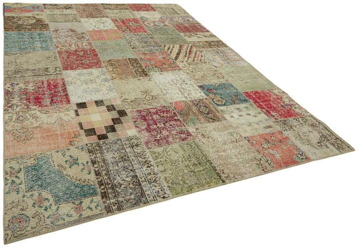 8x11 Beige Patchwork Rug- 43237