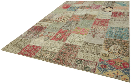 8x11 Beige Patchwork Rug- 43237