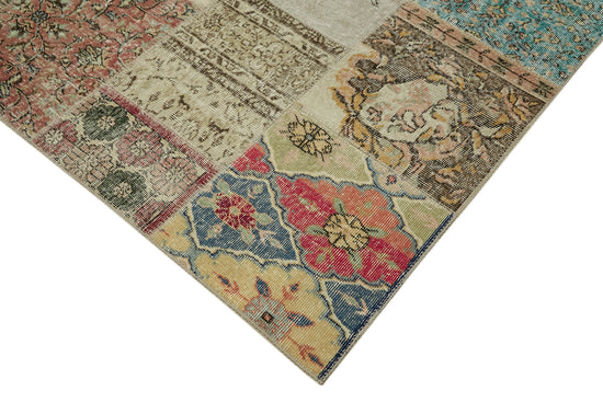 8x11 Beige Patchwork Rug- 43237