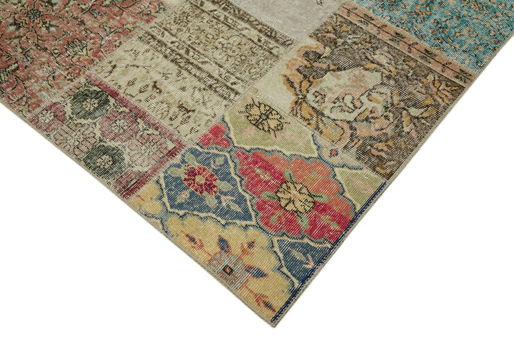 8x11 Beige Patchwork Rug- 43237