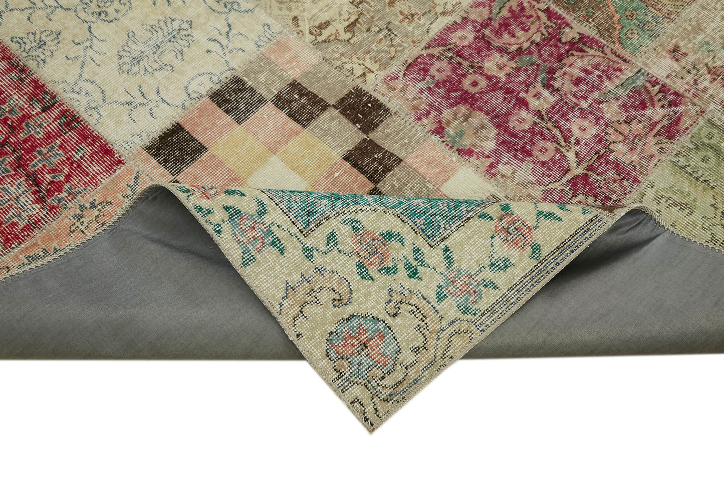 8x11 Beige Patchwork Rug- 43237