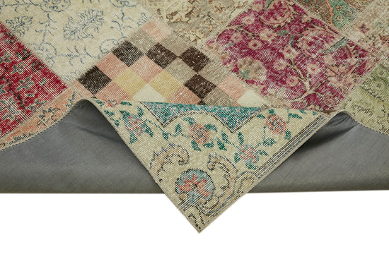 8x11 Beige Patchwork Rug- 43237