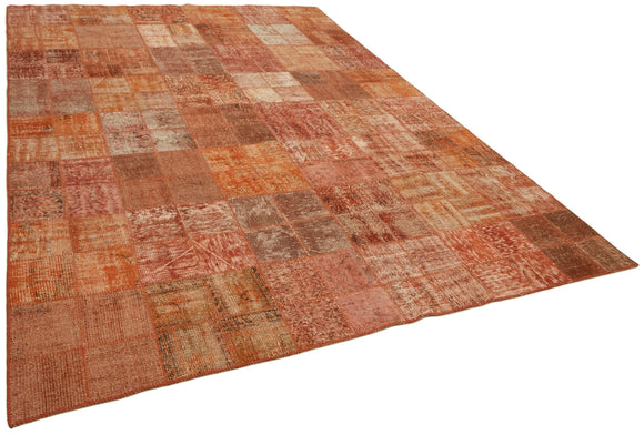 8x11 Orange Patchwork Rug- 43239