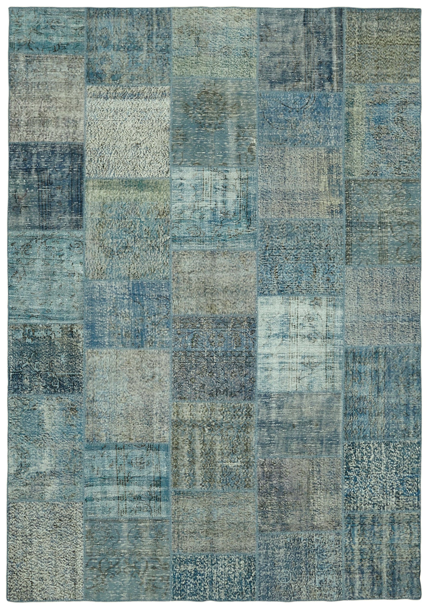 8x11 Blue Patchwork Rug- 43240