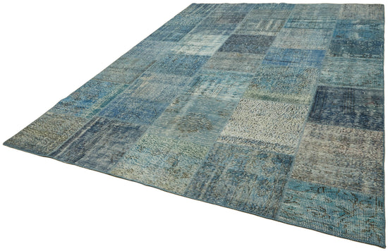 8x11 Blue Patchwork Rug- 43240