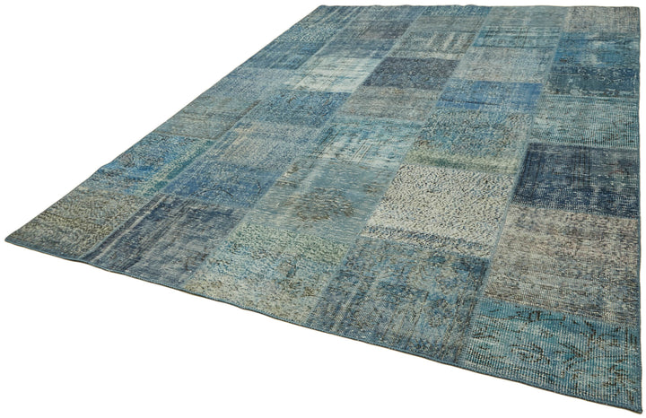 8x11 Blue Patchwork Rug- 43240