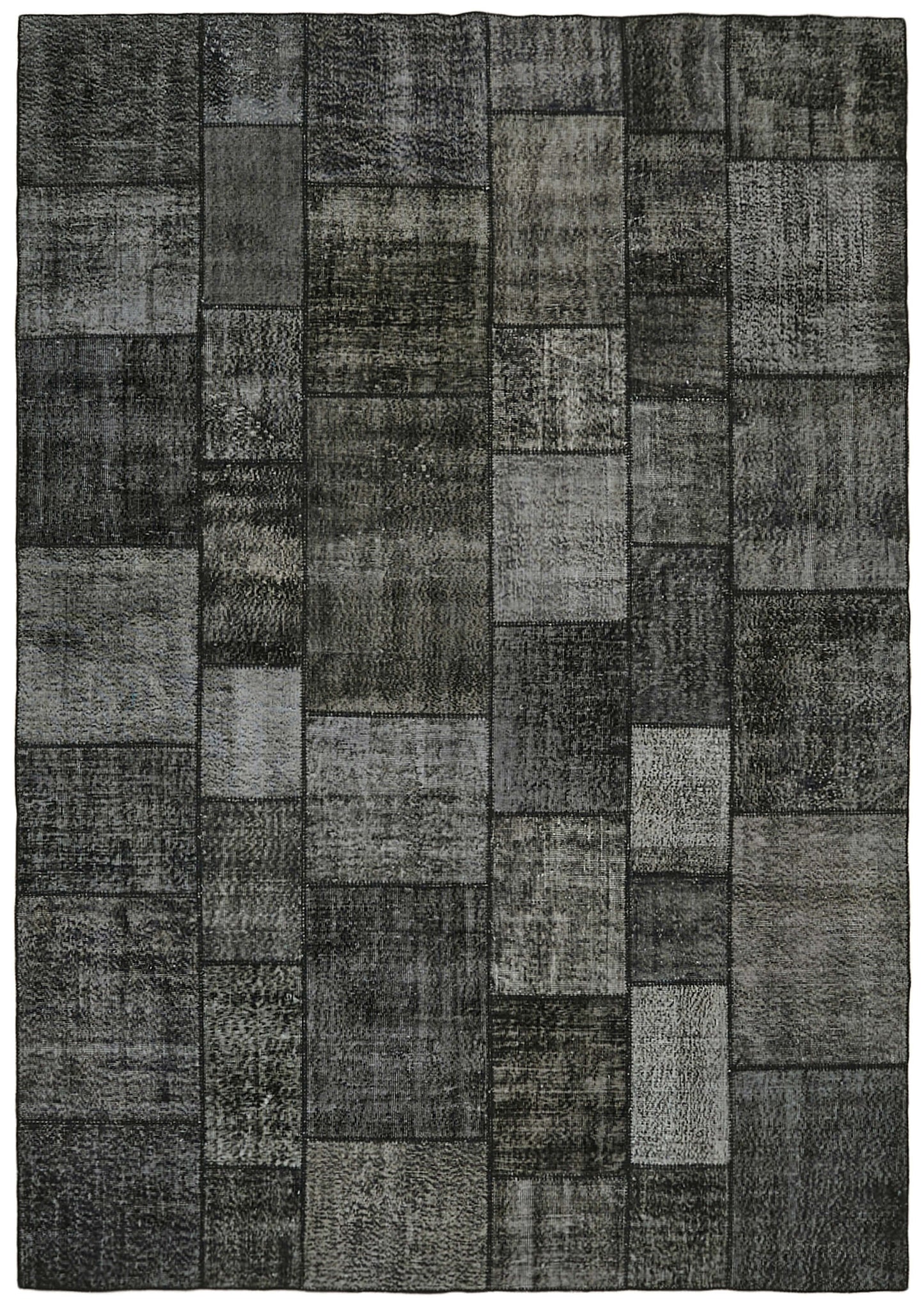 8x11 Black Patchwork Rug- 43242