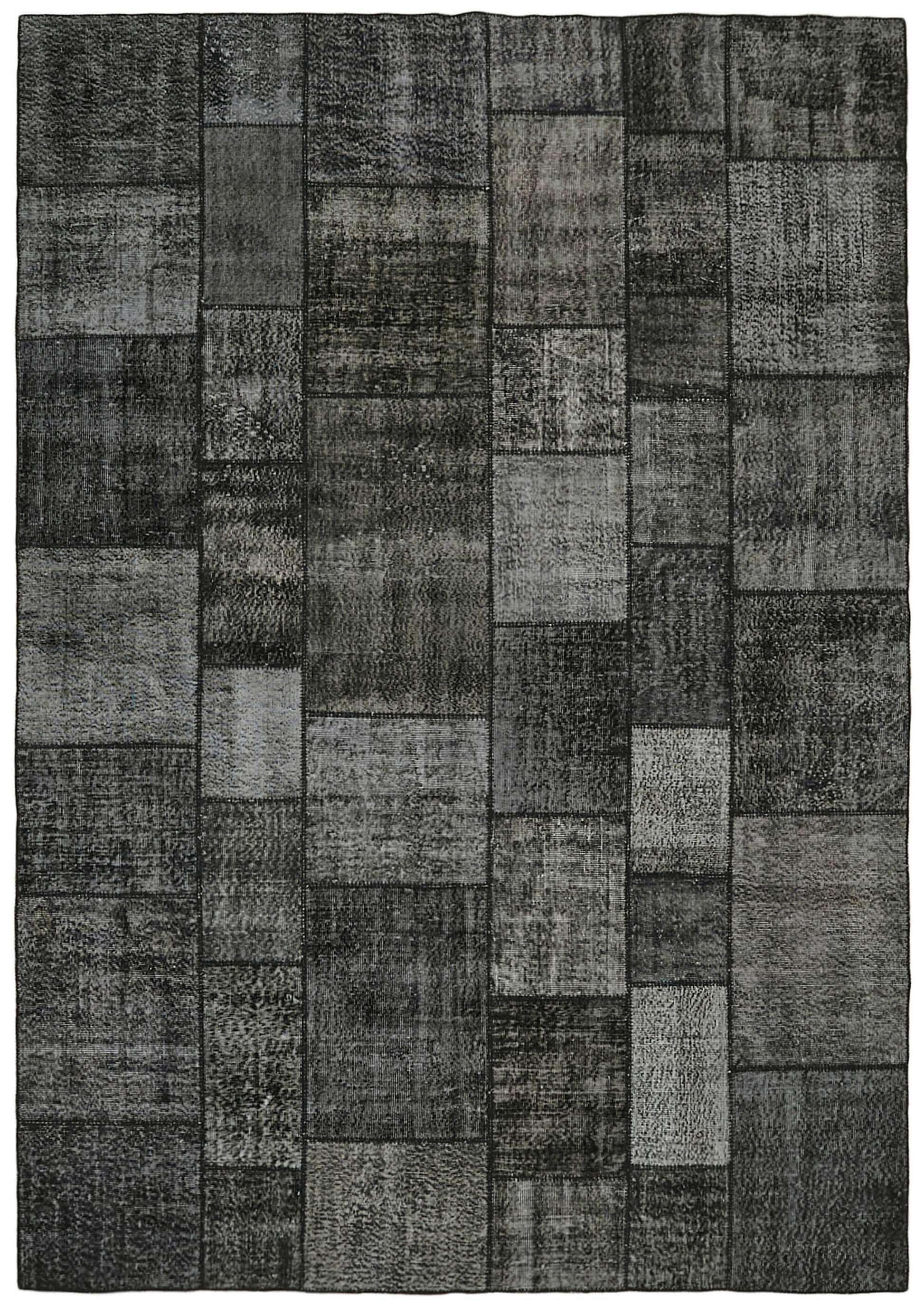 8x11 Black Patchwork Rug- 43242