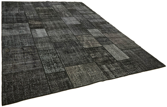 8x11 Black Patchwork Rug- 43242