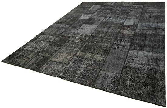 8x11 Black Patchwork Rug- 43242