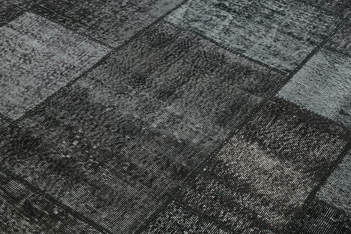 8x11 Black Patchwork Rug- 43242