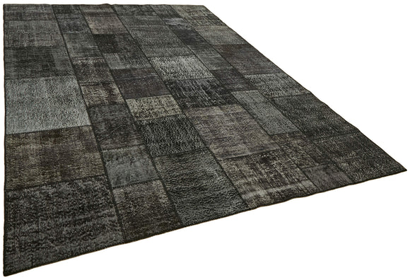 8x11 Black Patchwork Rug- 43243