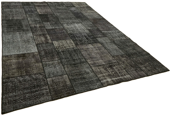 8x11 Black Patchwork Rug- 43243