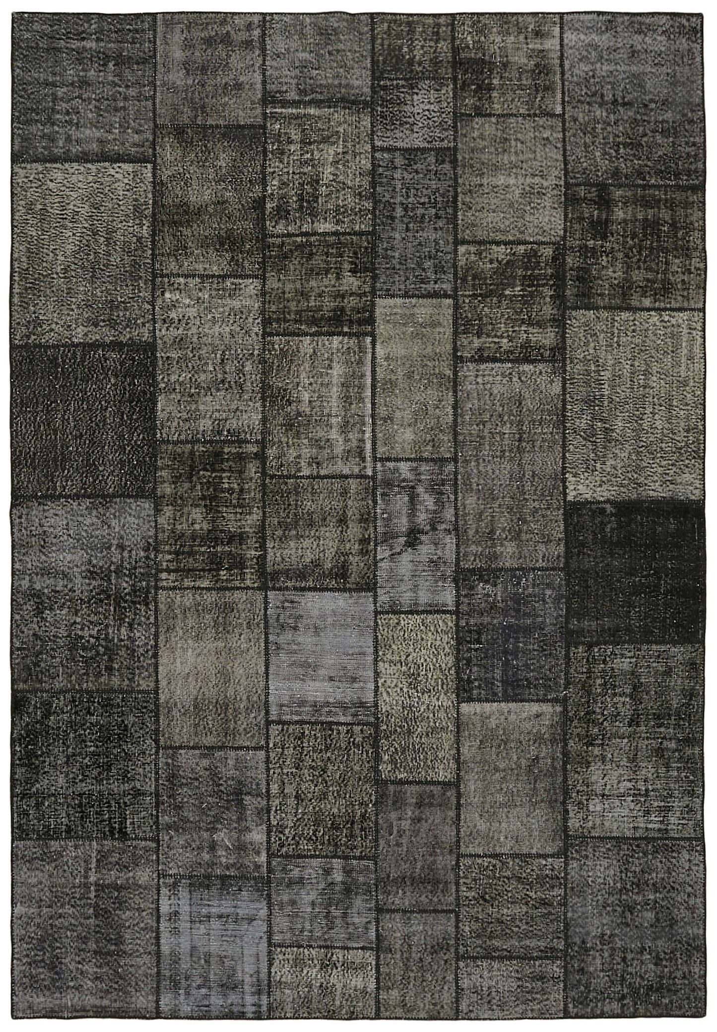 8x11 Black Patchwork Rug- 43244