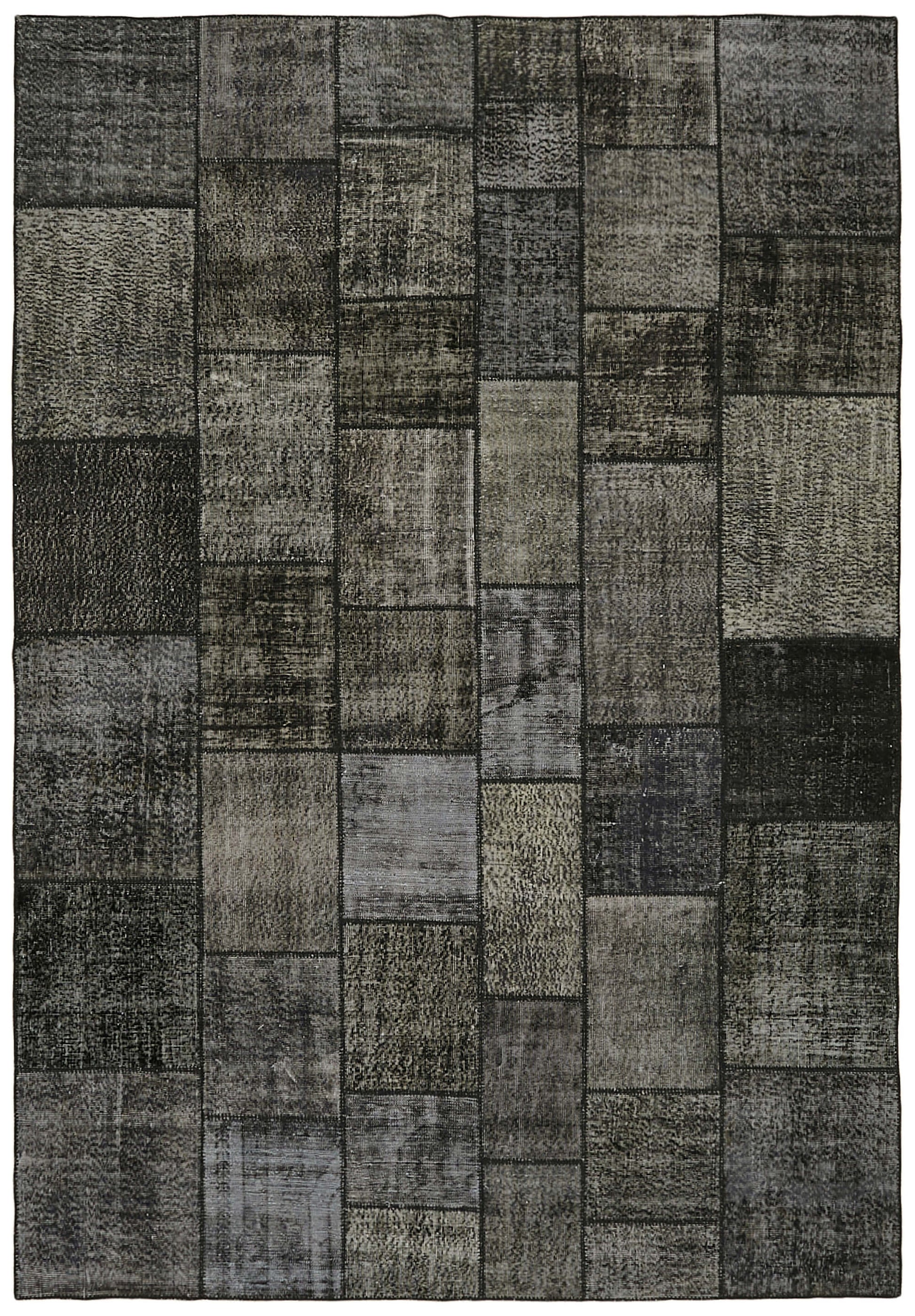 8x11 Black Patchwork Rug- 43244