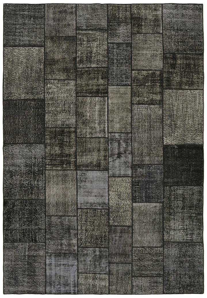 8x11 Black Patchwork Rug- 43244