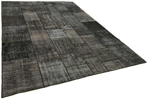 8x11 Black Patchwork Rug- 43244