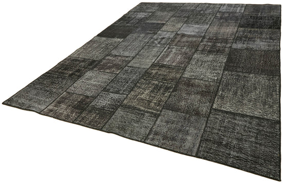 8x11 Black Patchwork Rug- 43244