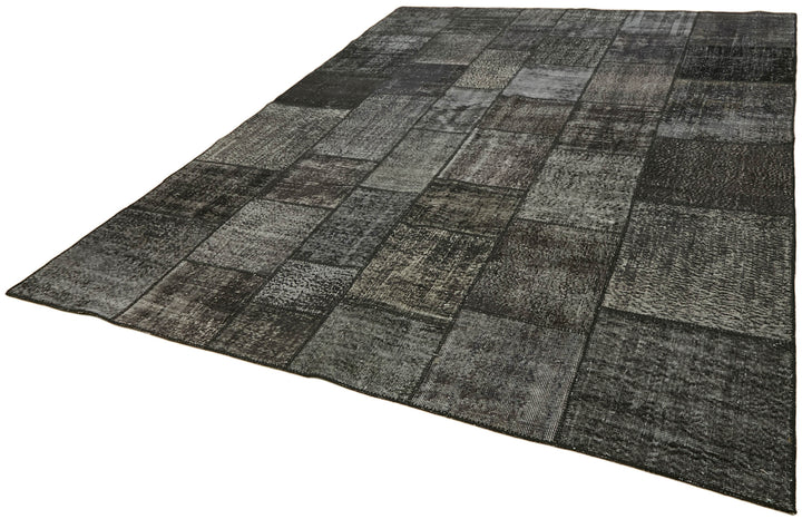 8x11 Black Patchwork Rug- 43244