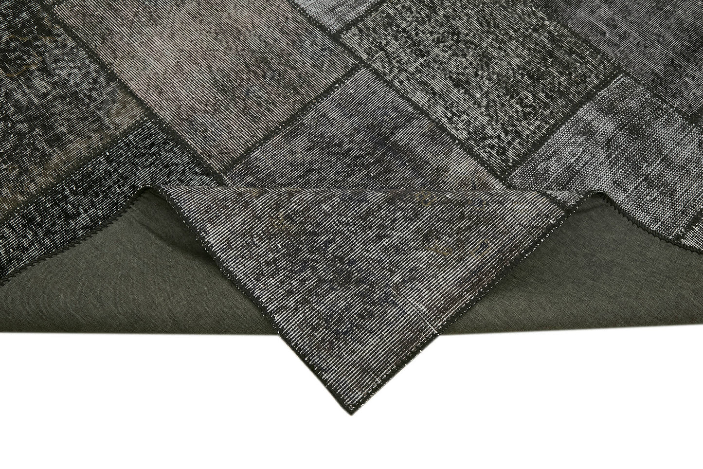 8x11 Black Patchwork Rug- 43244