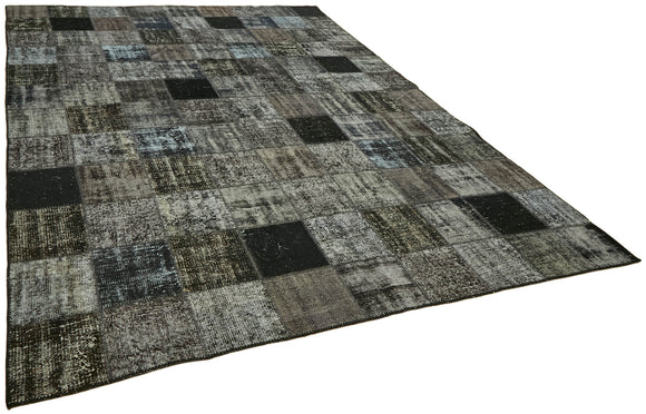 8x12 Black Patchwork Rug- 43246