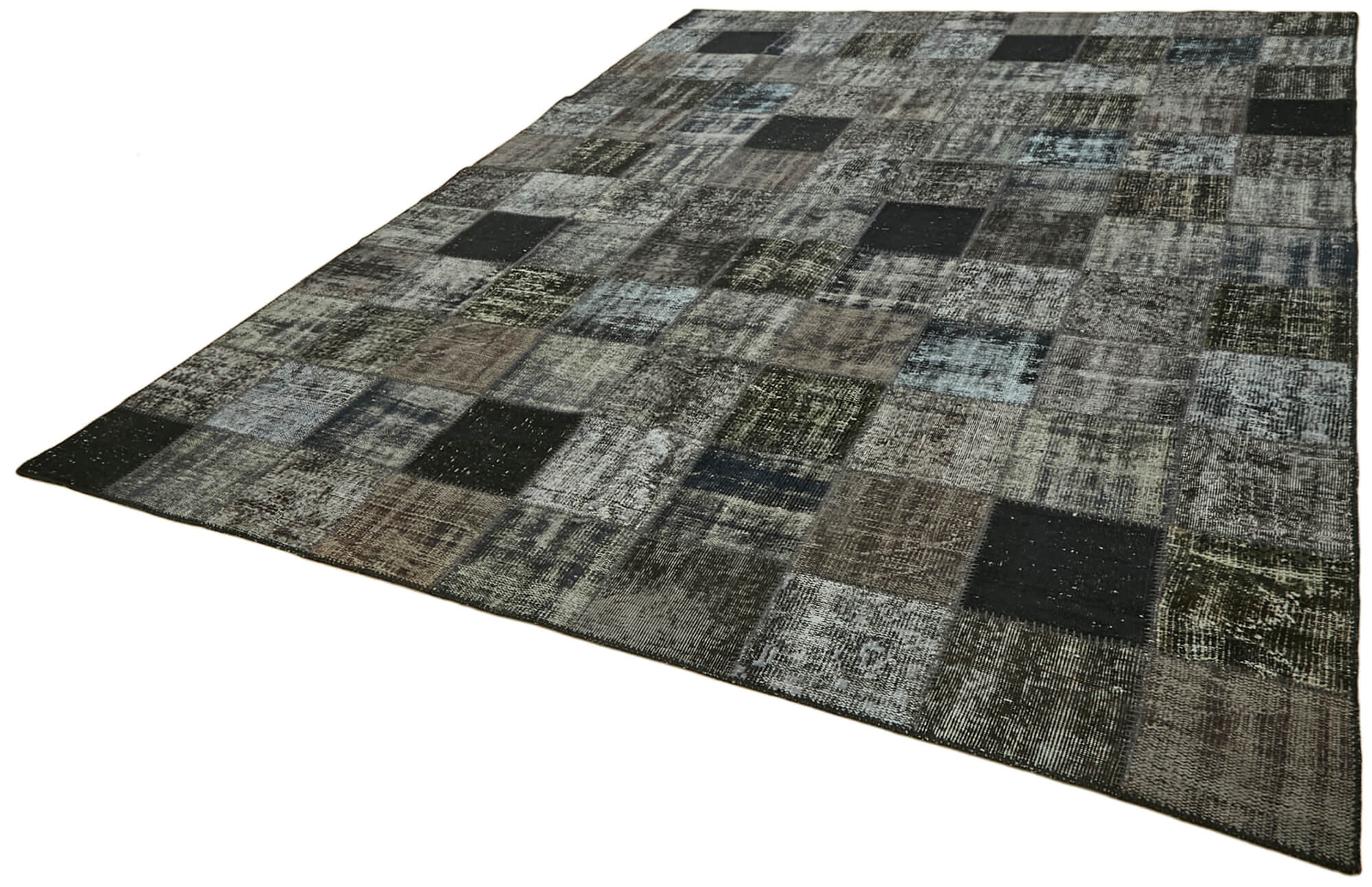 8x12 Black Patchwork Rug- 43246
