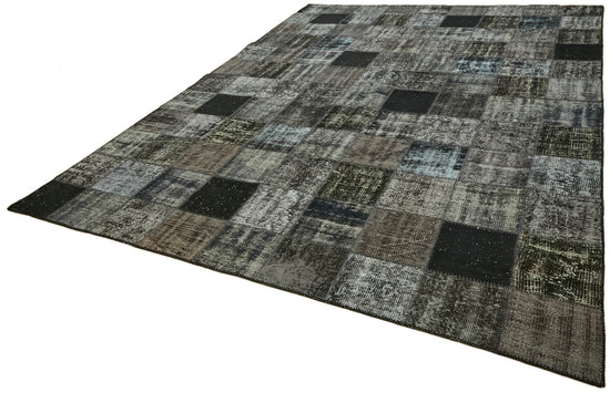 8x12 Black Patchwork Rug- 43246