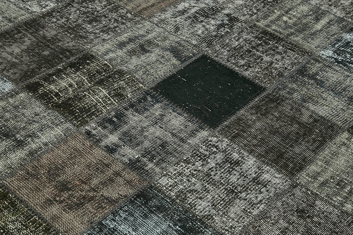 8x12 Black Patchwork Rug- 43246