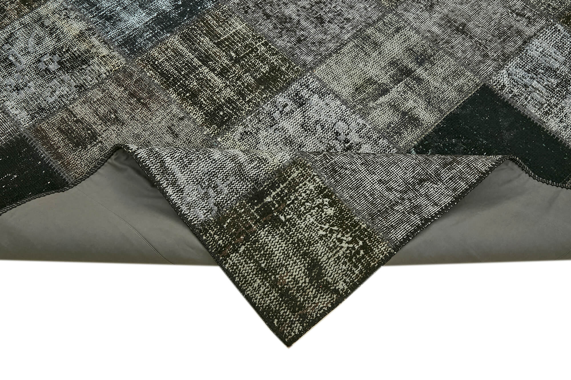 8x12 Black Patchwork Rug- 43246
