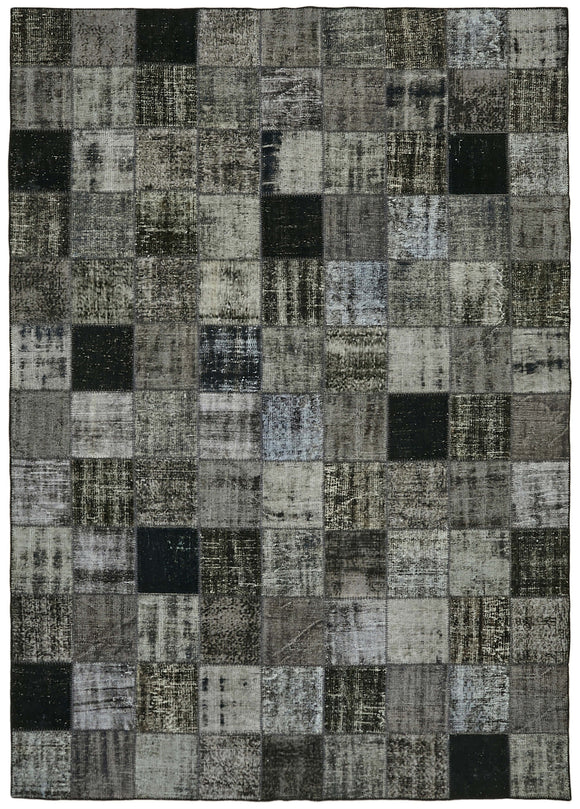 8x12 Black Patchwork Rug- 43249
