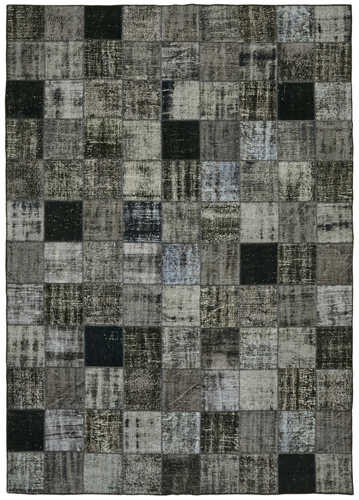 8x12 Black Patchwork Rug- 43249
