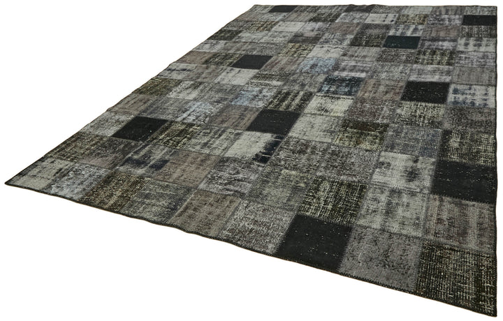 8x12 Black Patchwork Rug- 43249