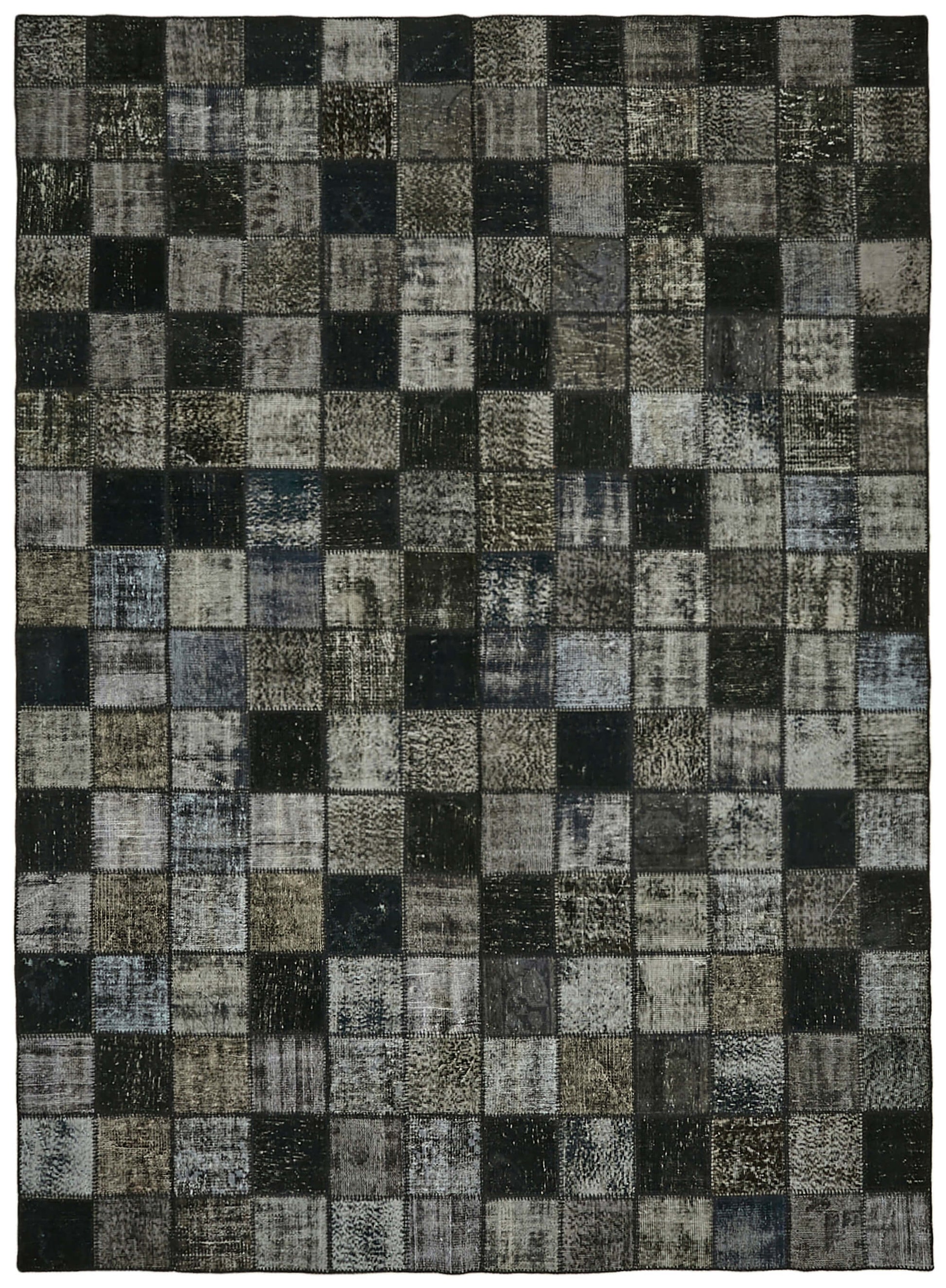 8x11 Black Patchwork Rug- 43250