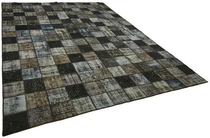 8x11 Black Patchwork Rug- 43250