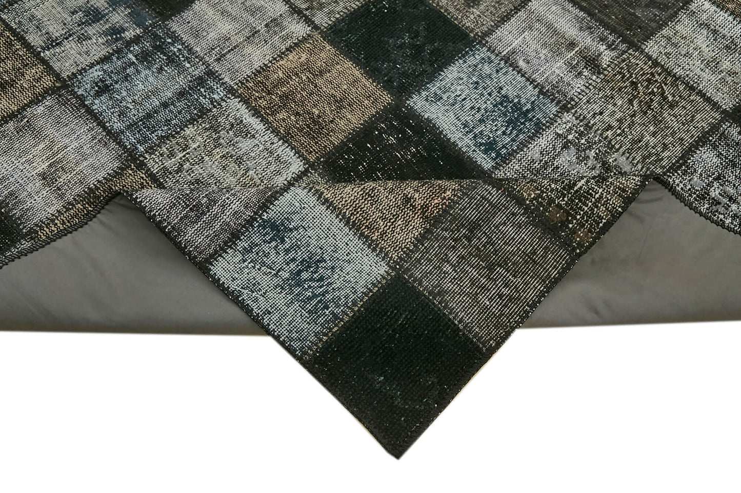 8x11 Black Patchwork Rug- 43250