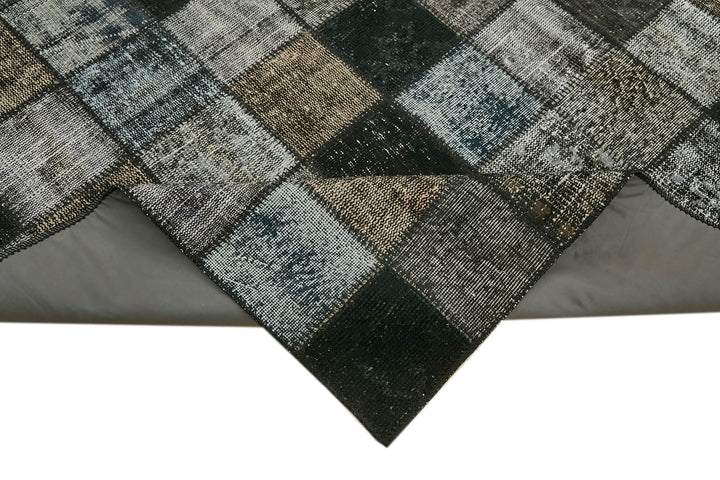8x11 Black Patchwork Rug- 43250