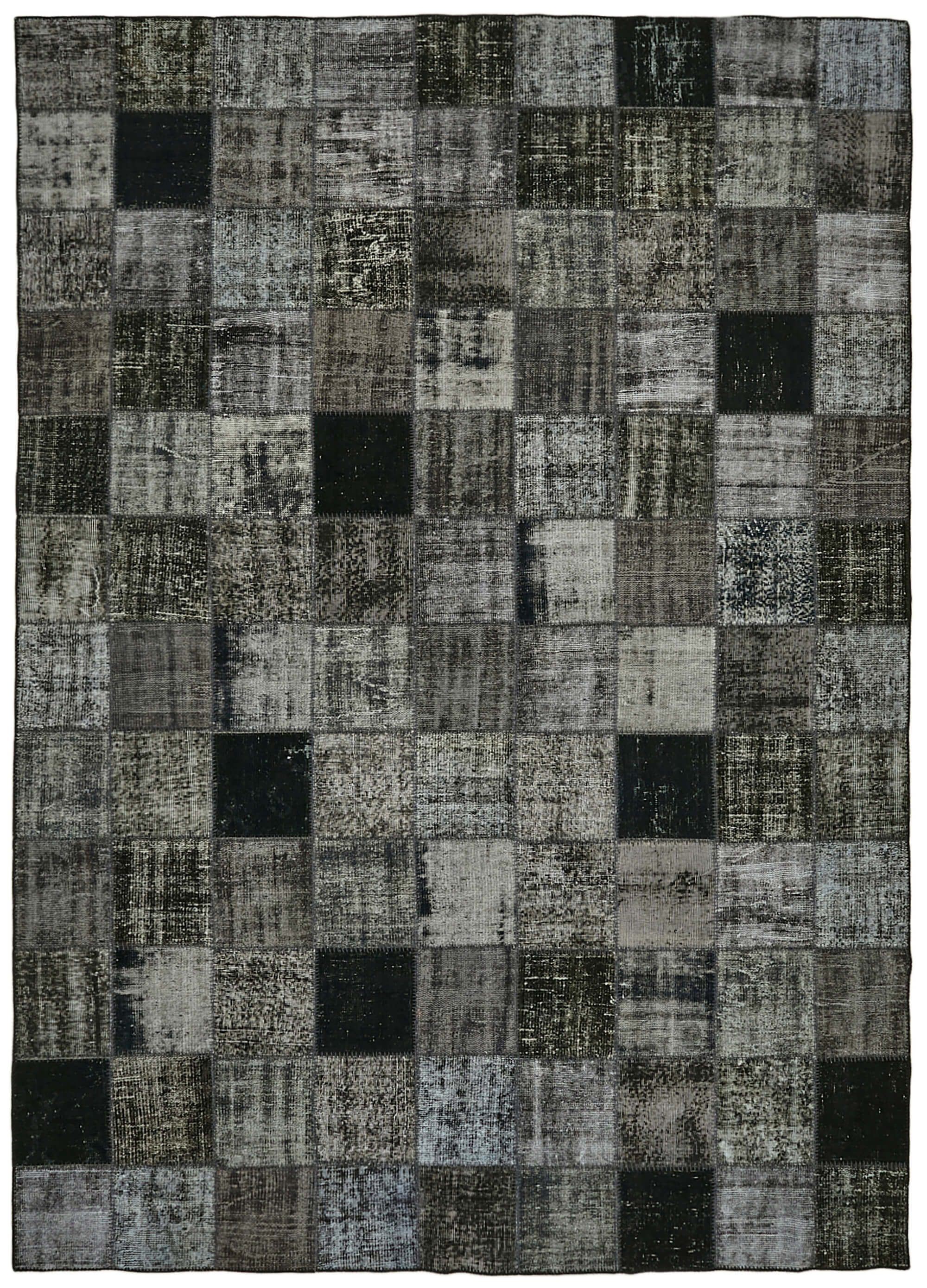 8x12 Black Patchwork Rug - 43251